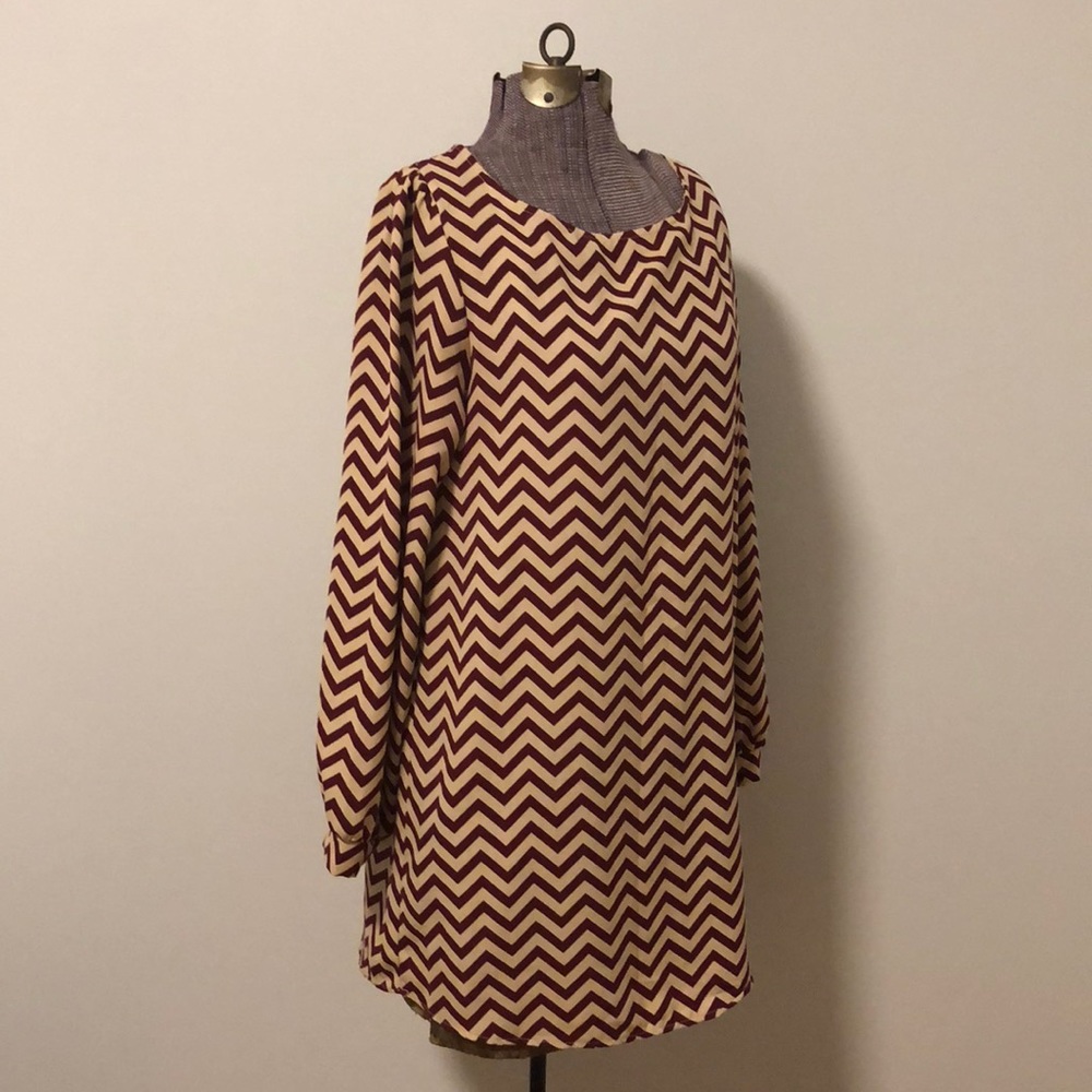 Everly Chevron Shift Dress